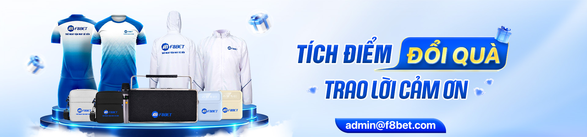 f8bet banner chương trình trao lời cảm ơn